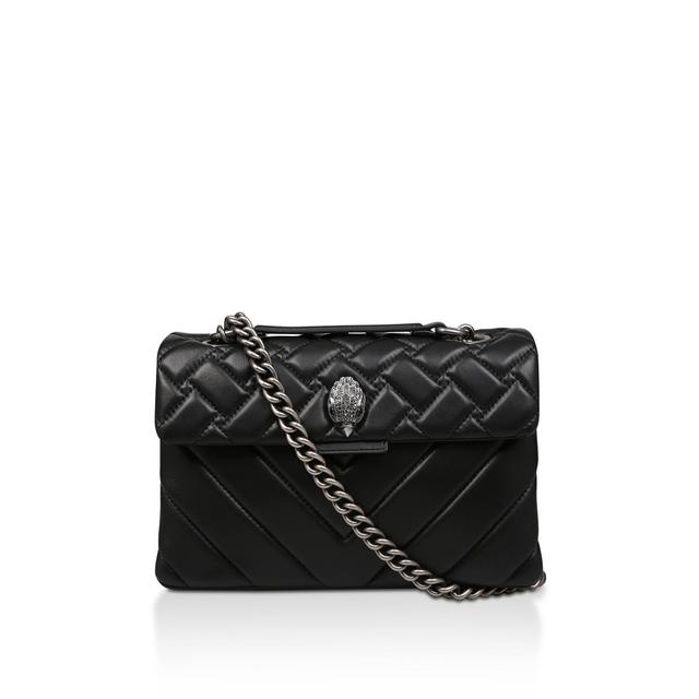 LEATHER KENSINGTON X BAG Black Quilted Leather Kensington Bag by KURT ...