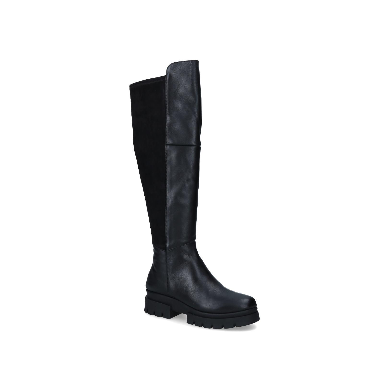 RUN 50/50 KNEE BOOT Black Leather Knee Boots by CARVELA COMFORT