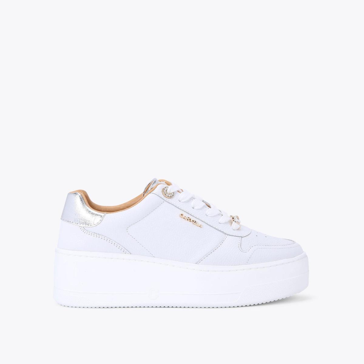 Page 3 | Women's Trainers | Metallic & White Leather Trainers | Kurt Geiger