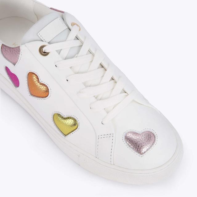 LANE LOVE Rainbow Hearts Low Top Sneakers by KURT GEIGER LONDON