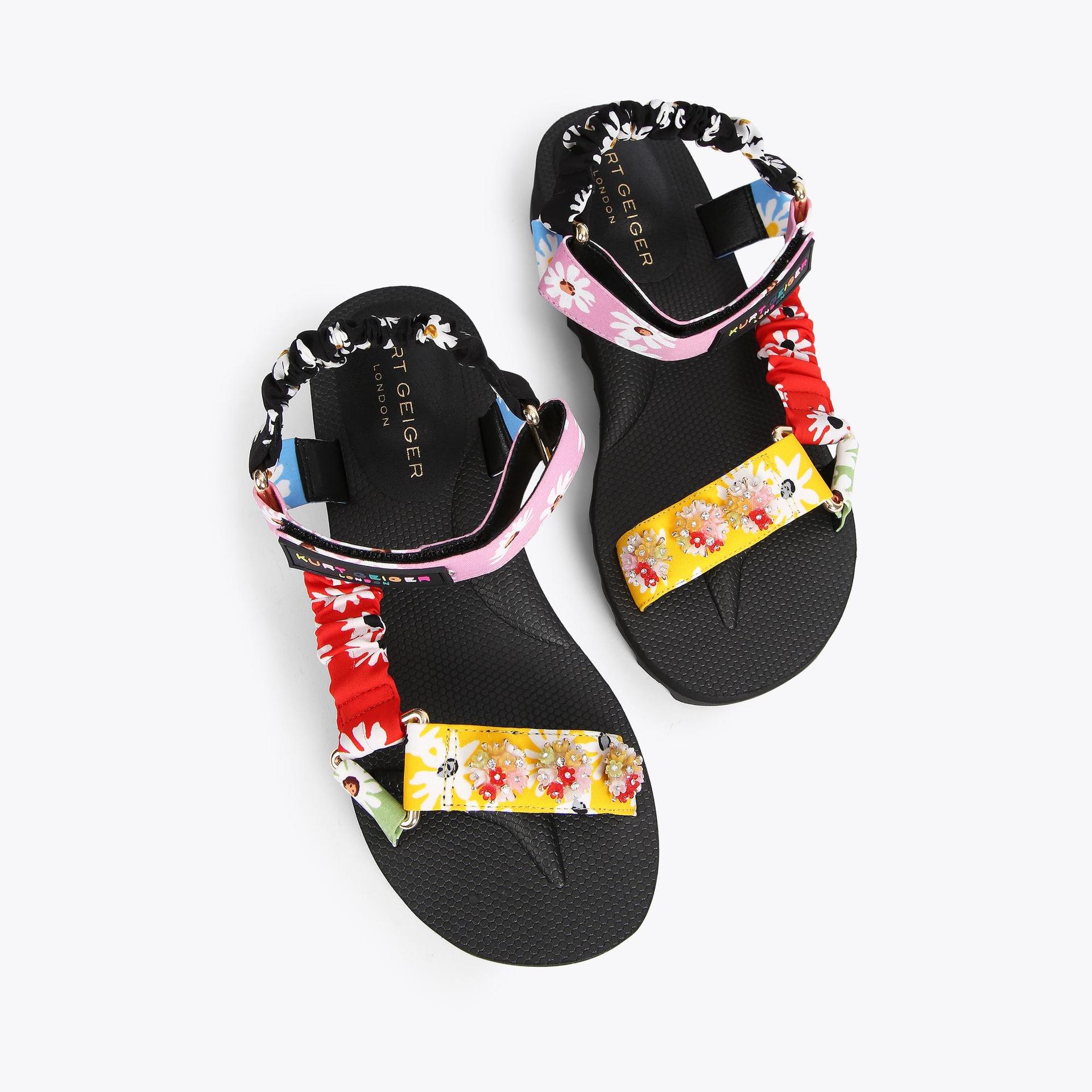 ORION Multi Floral Sporty Sandals by KURT GEIGER LONDON