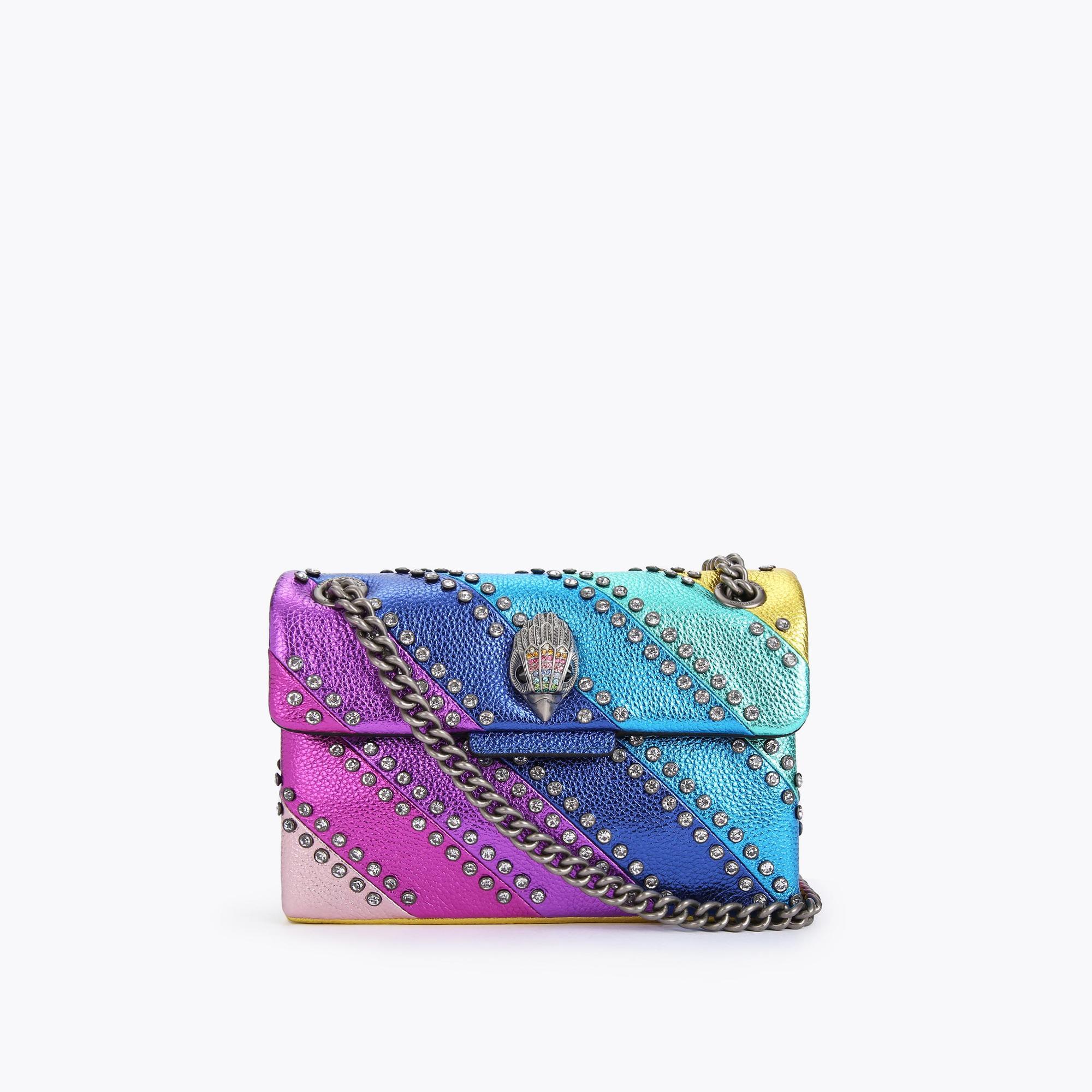 CRYSTAL MINI KENSINGTON Rainbow Stripe Embellished Mini Shoulder Bag by ...