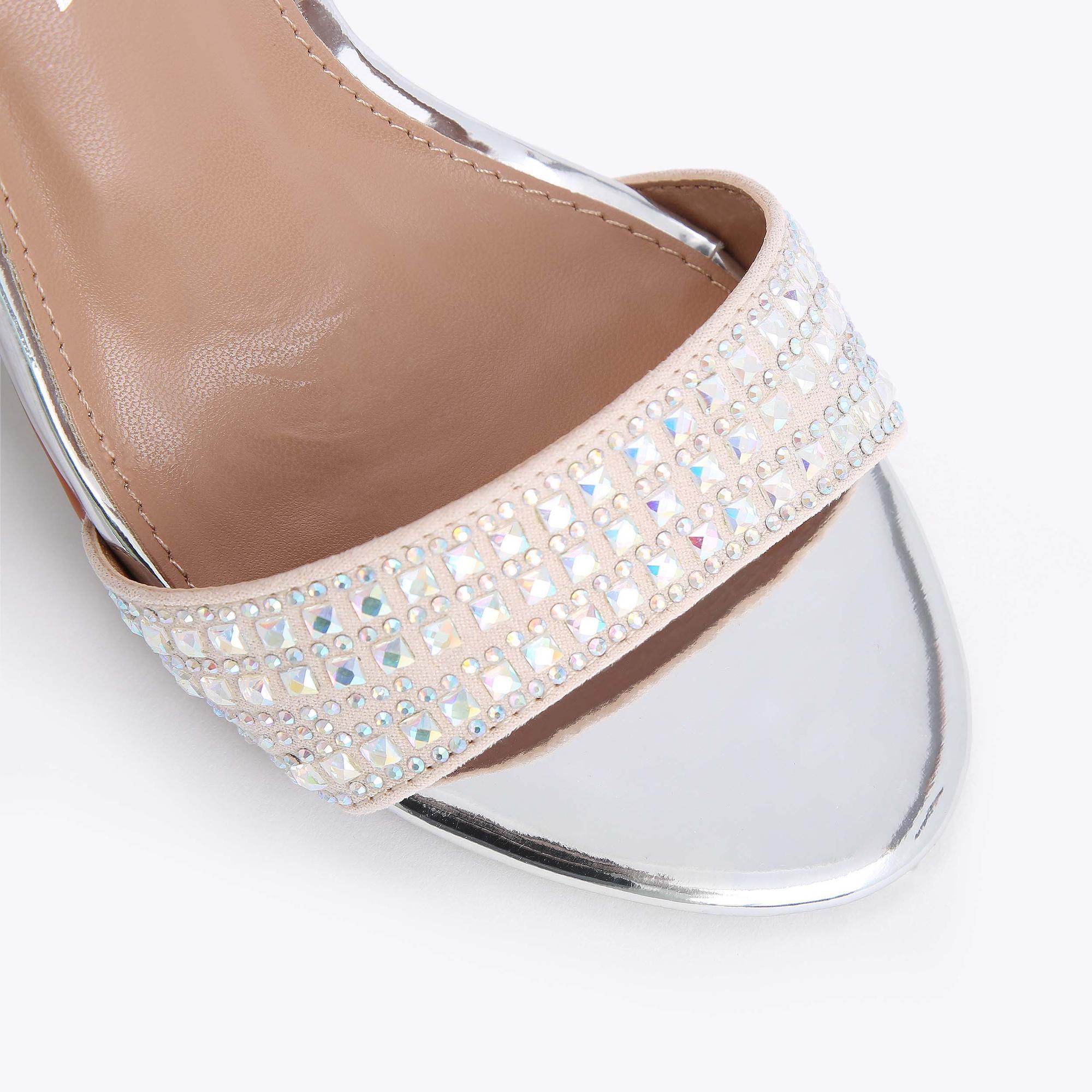 KIANNI Blush Embellished Block Heel Sandal by CARVELA