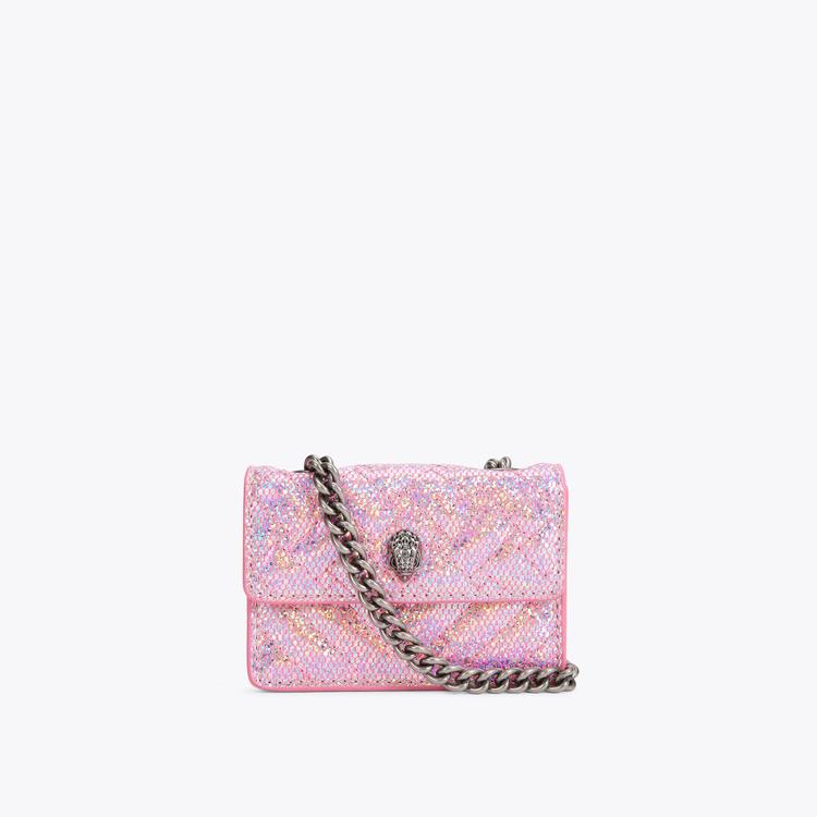 MICRO KENSINGTON Pink Shimmer Micro Quilted Cross Body Bag by KURT ...