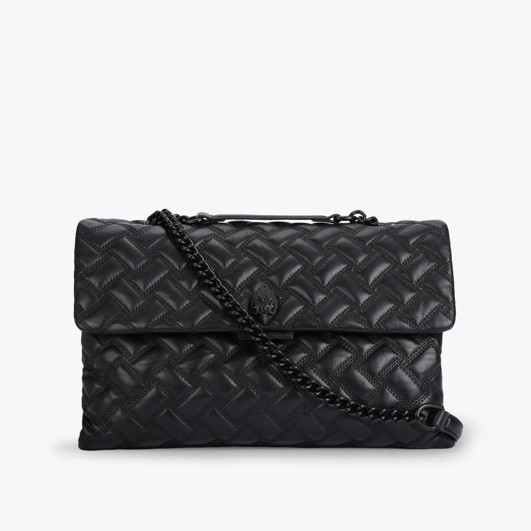 XXL KENSINGTON DRENCH Blacked Out Matte Quilted Leather Oversized ...