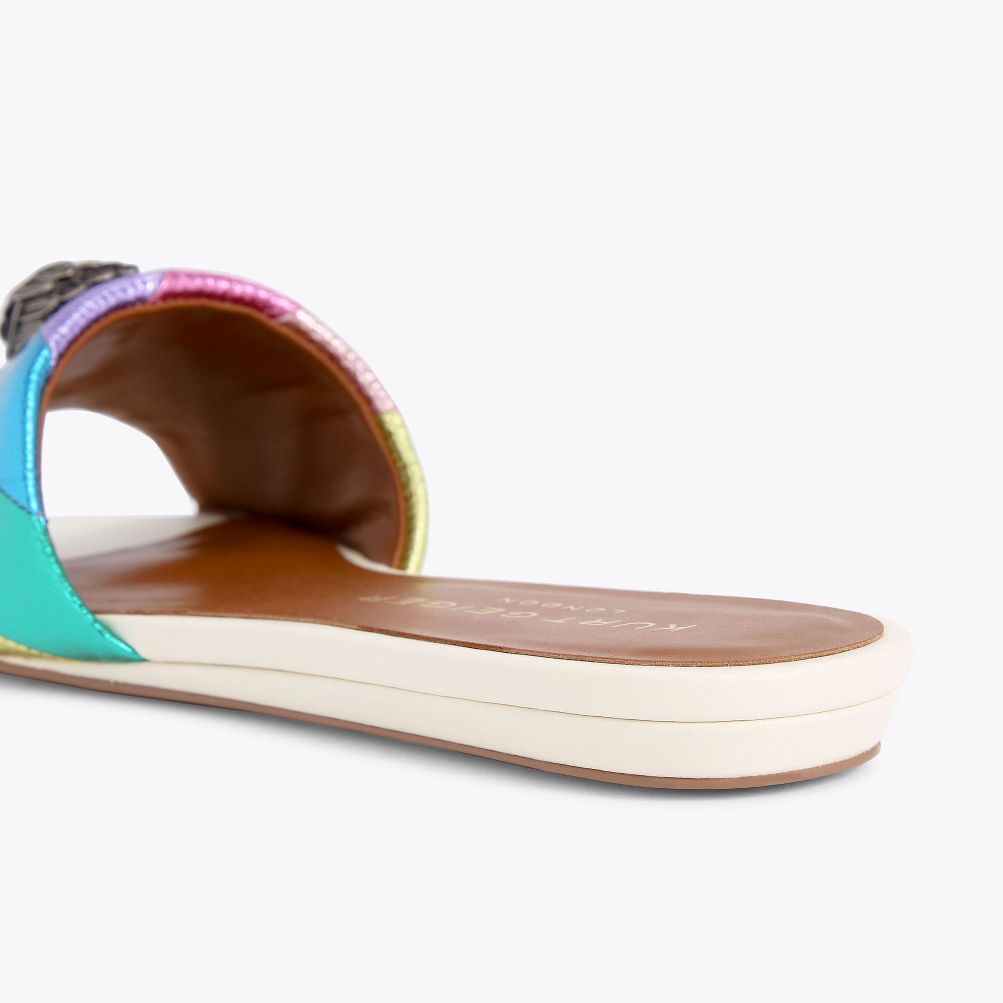 KENSINGTON FLAT SANDAL Rainbow Slip On Sandal by KURT GEIGER LONDON