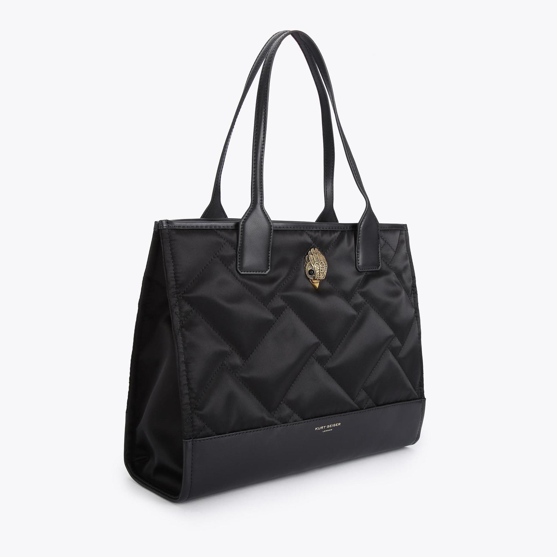 BLACK RECYCLED SQ SM SHOPPER by KURT GEIGER LONDON