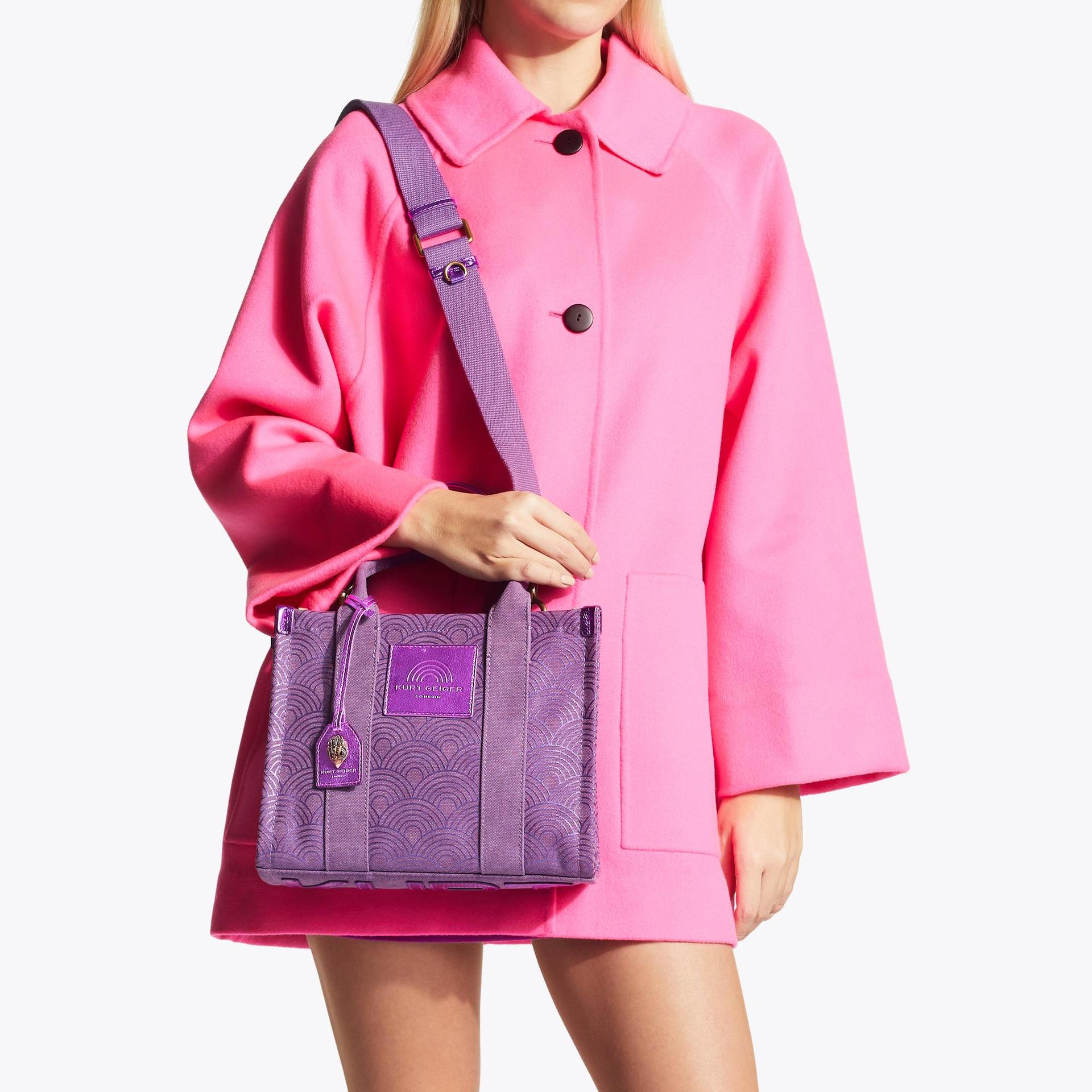 MINI SOUTHBANK TOTE Purple Rainbow Small Cross Body Bag by KURT GEIGER ...