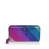 K ZIP AROUND LEATHER STRIPE RAINBOW WALLET EAGLE by KURT GEIGER LONDON