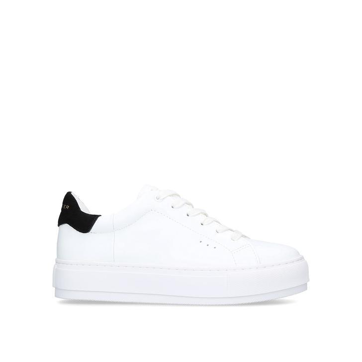 kurt geiger white platform trainers