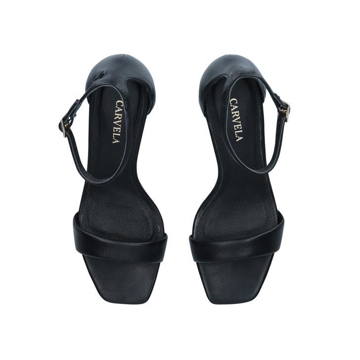 SECOND SKIN SANDAL Black Block Heel Sandals by CARVELA