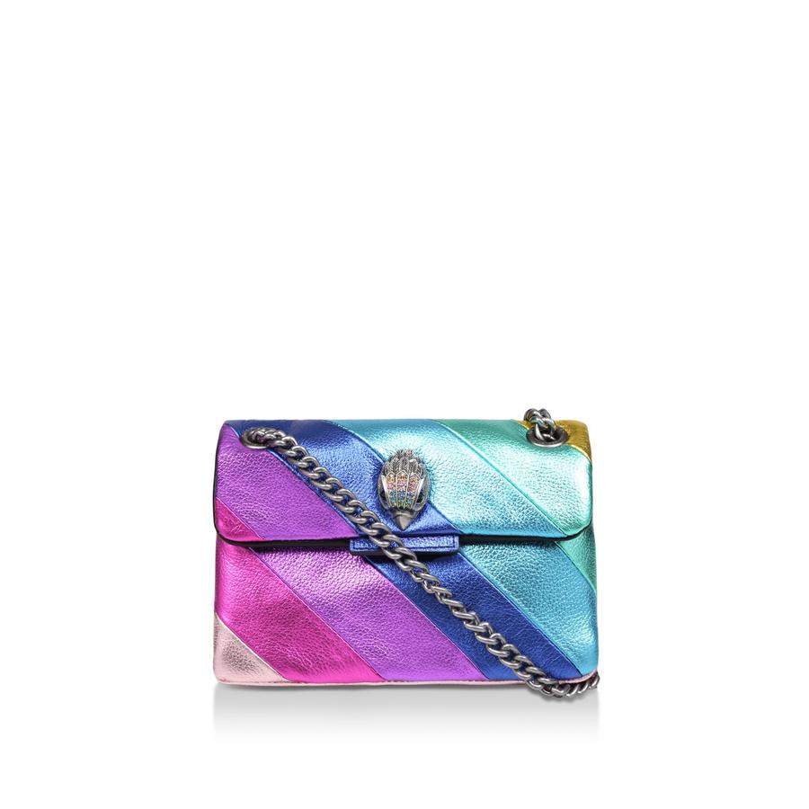 MINI KENSINGTON S BAG Multi Rainbow Stripe Leather Mini Bag by KURT ...
