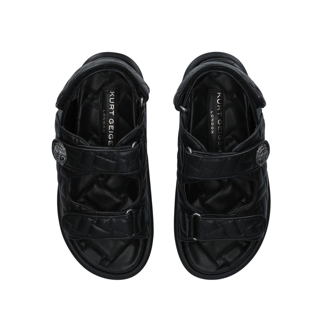 ORSON Black Eagle Embellished Chunky Sandals by KURT GEIGER LONDON