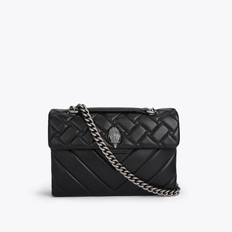 LEATHER KENSINGTON X BAG Black Quilted Leather Kensington Bag by KURT ...
