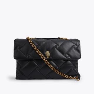 KENSINGTON SOFT XXL BAG Black Leather Quilted Oversized Bag by KURT ...