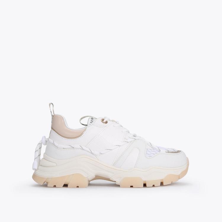 LIMITLESS2 White Lace Up Toggle Sneakers by KG KURT GEIGER