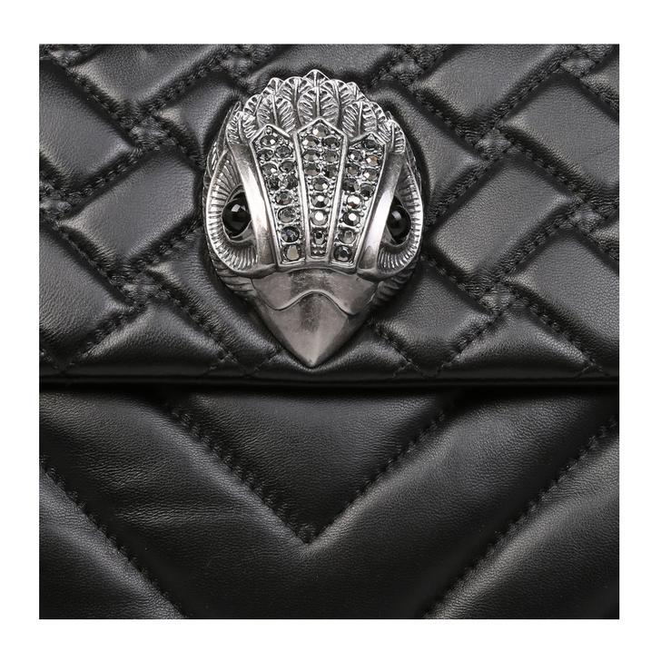 LTHR XXL KENSINGTON BAG Gunmetal Black Quilted Leather Bag by KURT ...